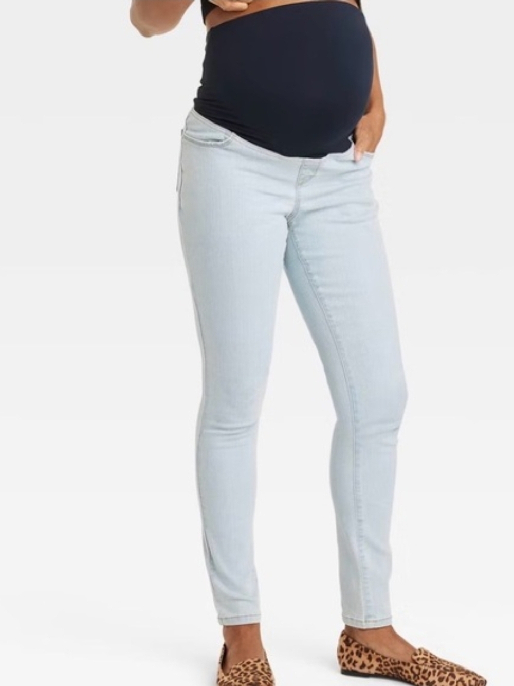 OverBelly Skinny Maternity Pants Isabel Maternity by Ingrid & Isabel Light Wash